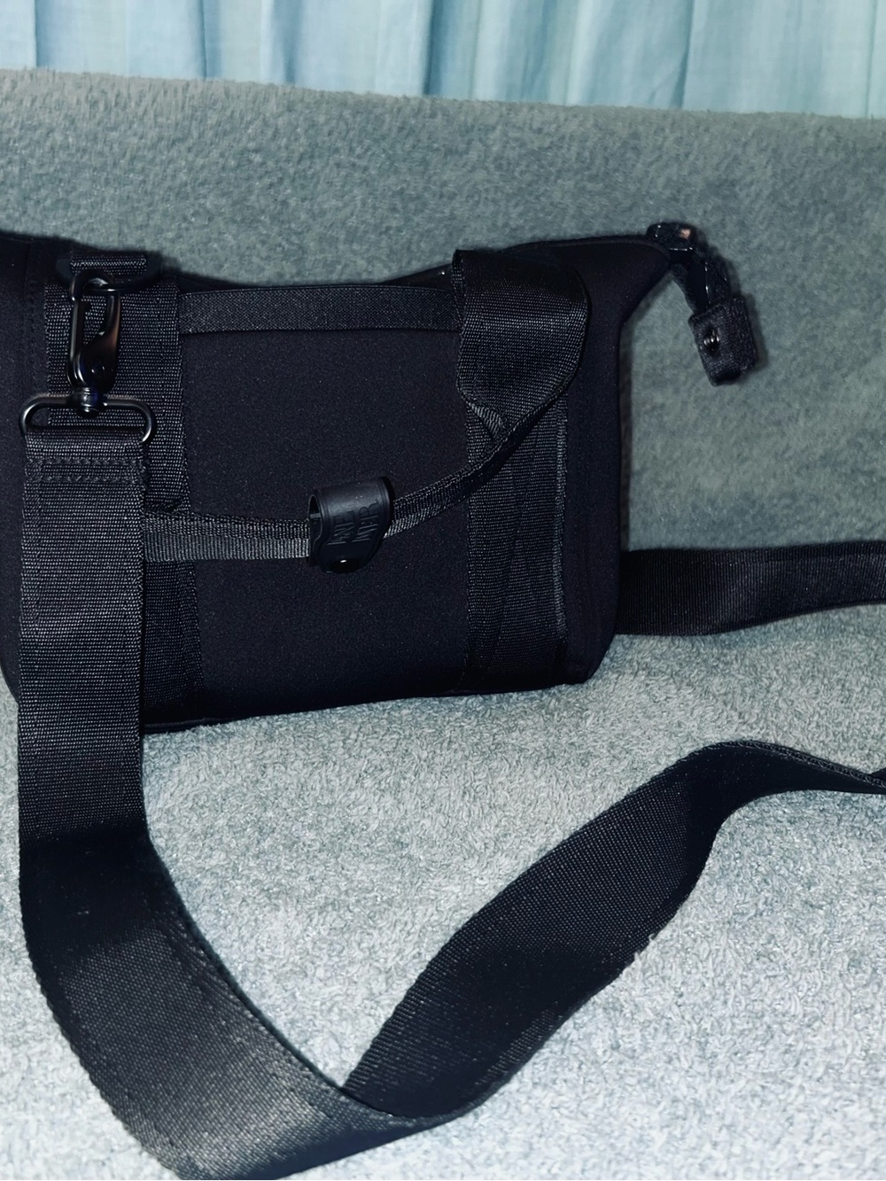 Black Crossbody Bag - Minimalist Everyday Landon Carryall Xs